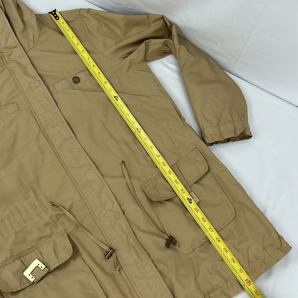 MICHAEL Michael Kors Utility/Anorak/Safari/Cargo Jacket 3/4 length Khaki size L - Picture 12 of 14
